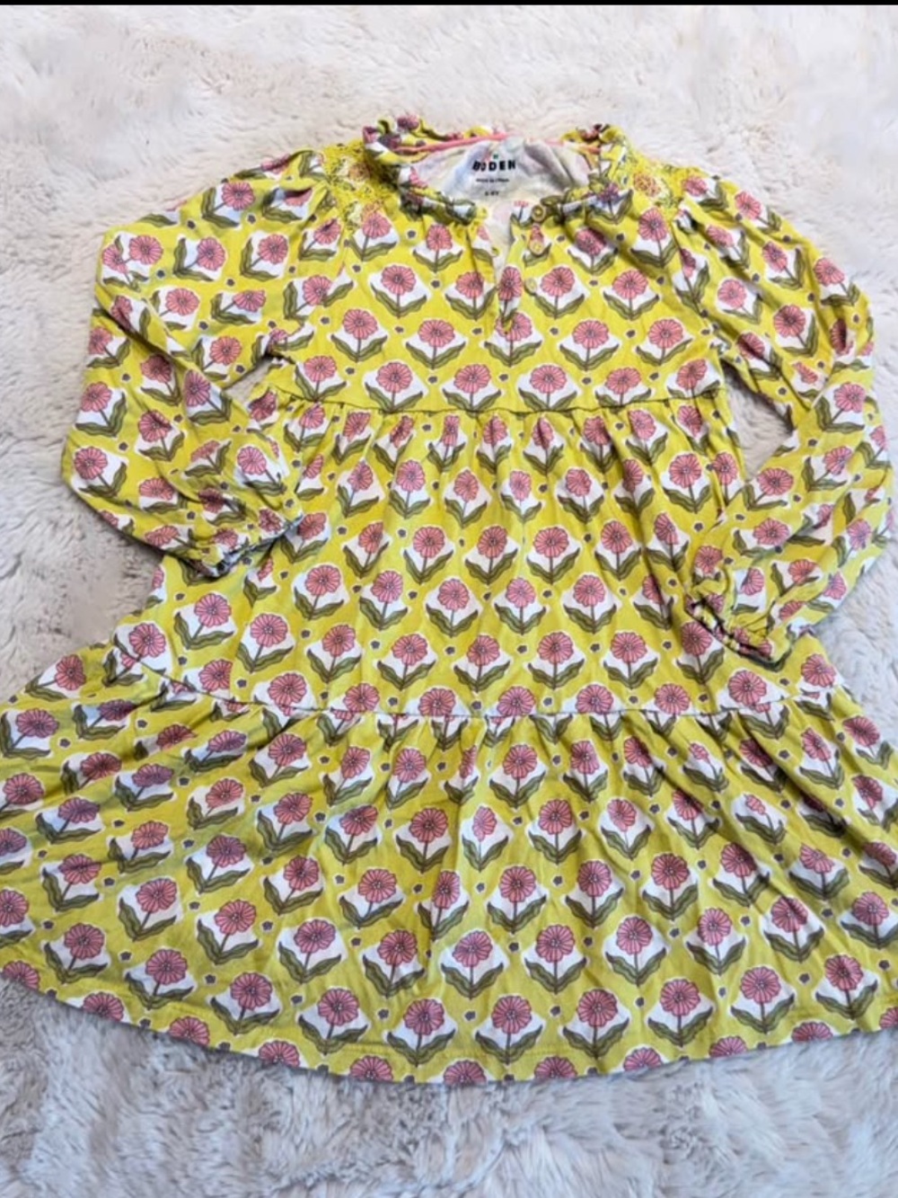 Mini Boden Long Sleeve Dress Size 5-6y